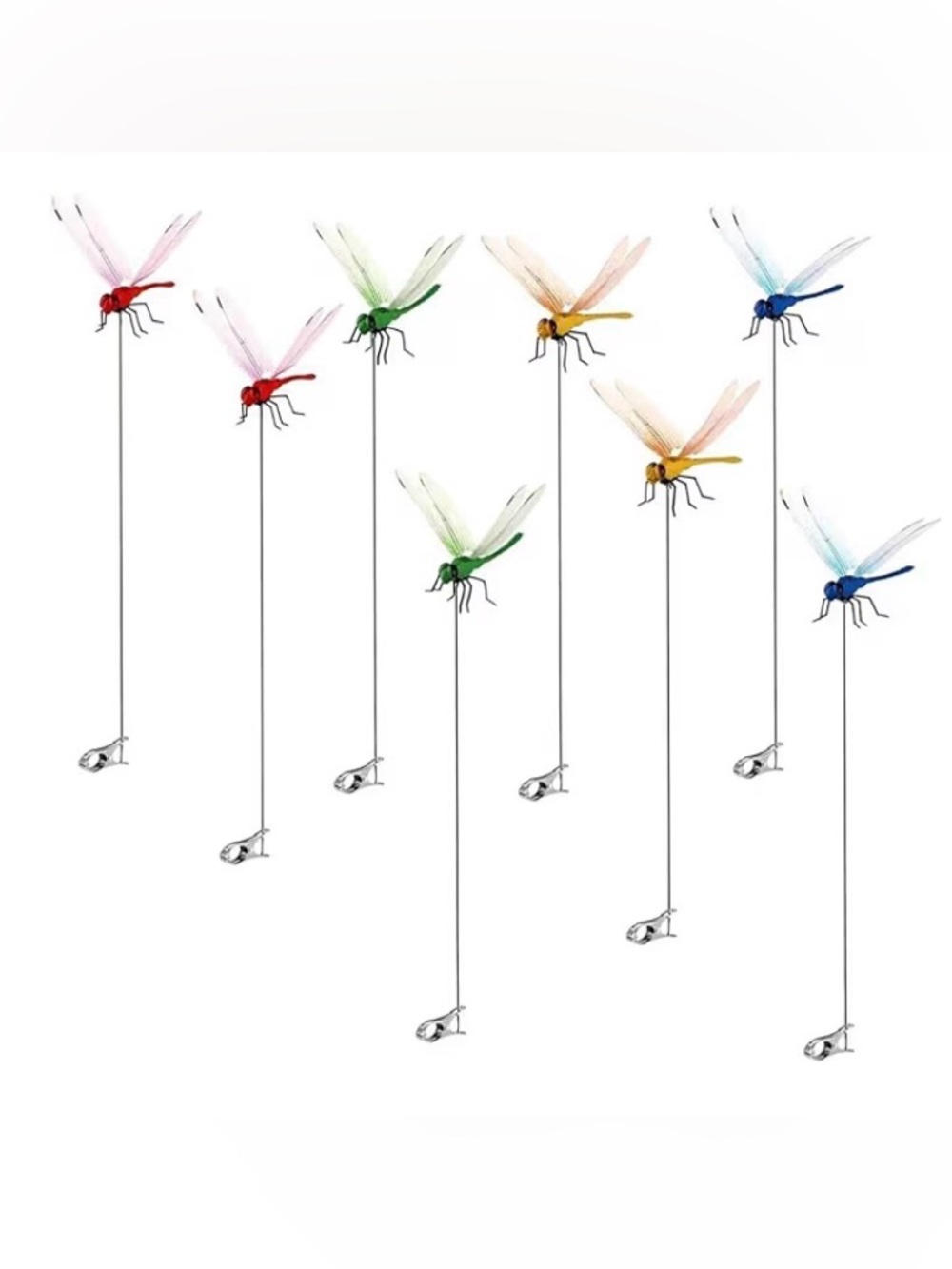Dragonfly Garden Clips- Multi Color
